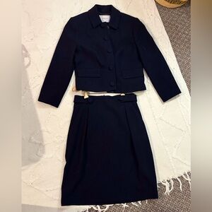 L.K. Bennett Carmel jacket and Skirt Suit Set size 2 jacket 4 skirt
